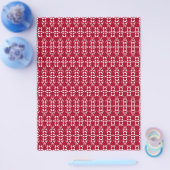 Rood geometrisch ornament retro flyer (Enkel)