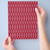 Rood geometrisch ornament retro flyer (Hand)