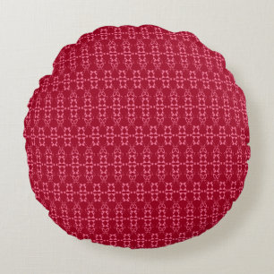 Rood geometrisch ornament retro rond kussen