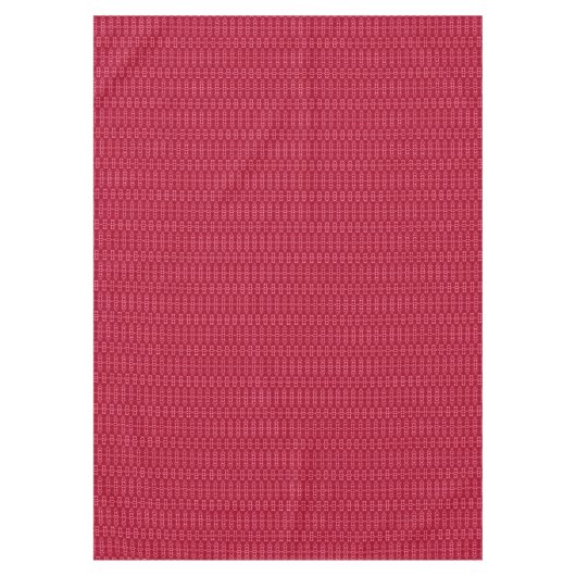 Rood geometrisch ornament retro tafelkleed (Voorkant)