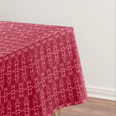 Rood geometrisch ornament retro tafelkleed (Voorbeeld)