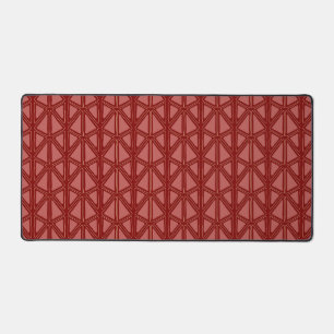 Rood geometrisch patroon bureaumat