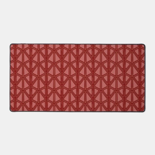Rood geometrisch patroon bureaumat (Voorkant)