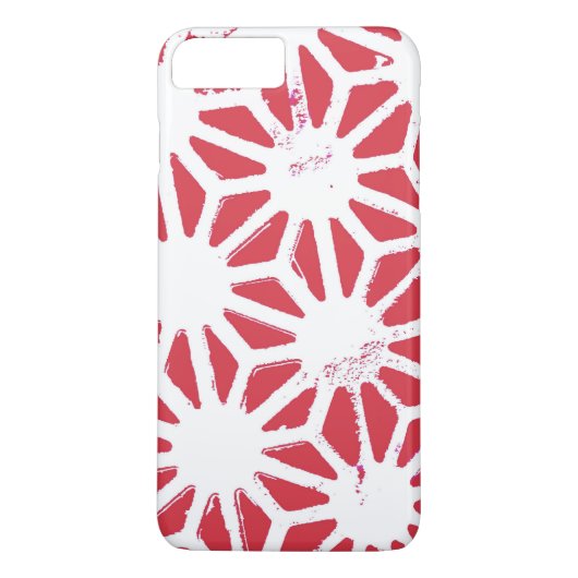 Rood geometrisch patroon Case-Mate iPhone case (Achterkant)