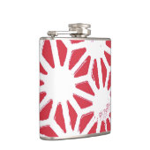 Rood geometrisch patroon heupfles (Rechts)