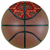 Rood geometrisch patroon / Indiase print Basketbal (Rechts)