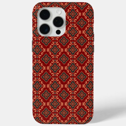 Rood geometrisch patroon / Indiase print Case-Mate iPhone Case (Achterkant)