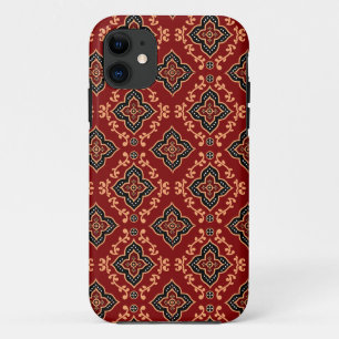 Rood geometrisch patroon / Indiase print Case-Mate iPhone Case