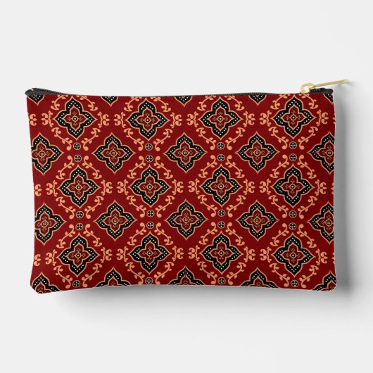 Rood geometrisch patroon / Indiase print Etui (Achterkant)