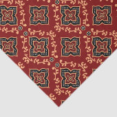 Rood geometrisch patroon / Indiase print Tissuepapier (Detail)