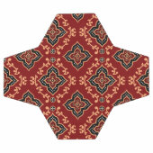 Rood geometrisch patroon / Indiase print Voetbal (Enkel)