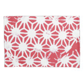 Rood geometrisch patroon kussensloop (Voorkant)