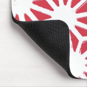 Rood geometrisch patroon muismat (Hoek)