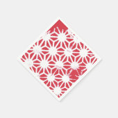 Rood geometrisch patroon servet (Hoek)