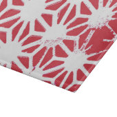 Rood geometrisch patroon snijplank (Hoek)