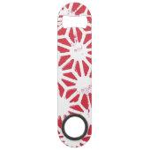 Rood geometrisch patroon speed flessenopener (Achterkant)