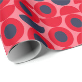 Rood Geometrisch Patroon Verpakkend Document Cadeaupapier (Rol Hoek)