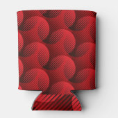 Rood Geometrisch: Raster Line Art Blikjeskoeler (Achterkant)