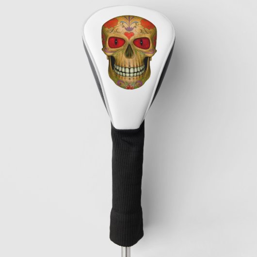 Rood-geoogste suiker Hoesjes Zombie-chauffeur Golfheadcover (Voorkant)