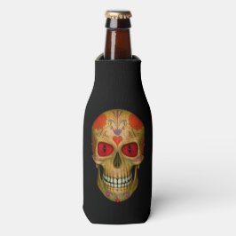 Rood-geoogste suikerschedel Zombie-fles Flesjeskoeler