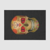 Rood-geoogste suikerschedel Zombie-papier Tissuepapier (Voorkant)