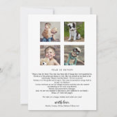 Rood gepenseld, heel prettig jaar in Review portre Feestdagenkaart (Achterkant)