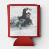 Rood Gepersonaliseerd 2 het Malplaatje van de Foto Blikjeskoeler (Achterkant)