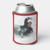 Rood Gepersonaliseerd 2 het Malplaatje van de Foto Blikjeskoeler (Blikje Achterkant)