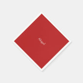 Rood gepersonaliseerd Baby shower Servet (Hoek)