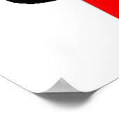 ROOD GEPERSONALISEERD MEISJE BASKETBAL POSTER (Hoek)