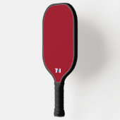 Rood gepersonaliseerd monogram pickleball paddle (Links)