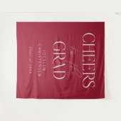 Rood Gepersonaliseerd Proost op het Afstudeerder F Wandkleed (Voorkant (horizontaal))