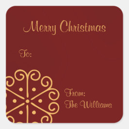 Rood Gepersonaliseerde Kerst Gift Label Stickers