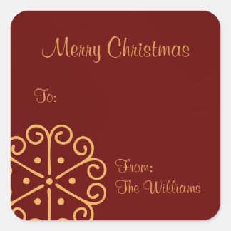 Rood Gepersonaliseerde Kerst Gift Label Stickers