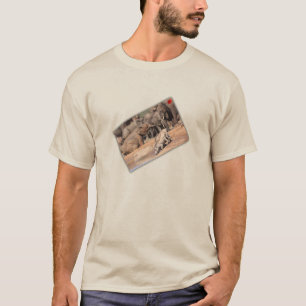Rood gepinde Afrikaanse wilde dieren olifant & wra T-shirt