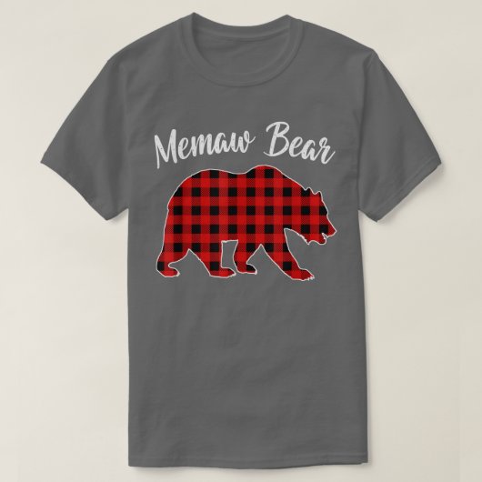 Rood geplakt dendoog Beer overeenkomend met buffel T-shirt (Design voorkant)