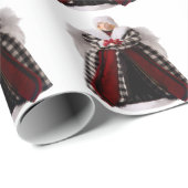 Rood geplakt engel wit inpakpapier (Rol Hoek)