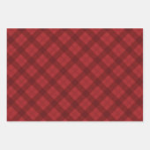 Rood geplakt kerstcadeau inpakpapier vel (Voorkant)