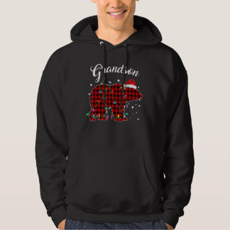 Rood geplakt kleinzoon Beer Matching Buffalo Pajam Hoodie
