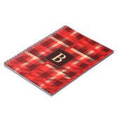 Rood geplakt met aangepast monogram notitieboek (Linkerzijde)