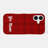 Rood geplakt patroon - iPhone 16 hoesje (Achterkant horizontaal)