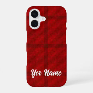 Rood geplakt patroon - iPhone 16 hoesje