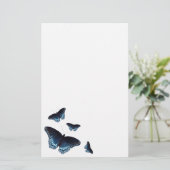 Rood-Gepootte admiraal Donkere Blauwe Butterflies  Briefpapier (Staand voorkant)
