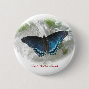 Rood gepotte Paarse Button