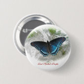 Rood gepotte Paarse Button (Voorkant /achterkant)
