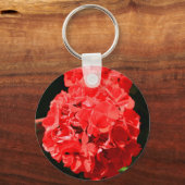 Rood geraniumventilator Sleutelhanger (Voorkant)