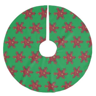 Rood-Gerbera Daisy Snowflake Pattern-rok Kerstboom Rok