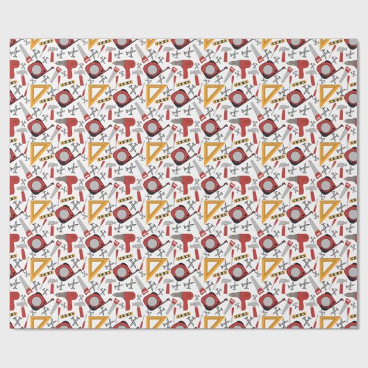 Rood gereedschap inpakpapier (Vlak)