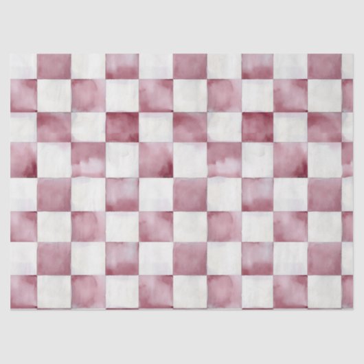 Rood geruit decoratief tissuepapier (Voorkant)