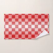 Rood geruit geometrisch bad handdoek (Handdoek)